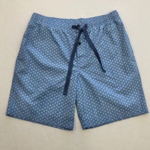Cremieux Sleepwear Men's Light Blue Cotton Boxer Pajama Lounge Shorts Large_NWT